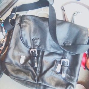 Large leather timberland crossover bag
